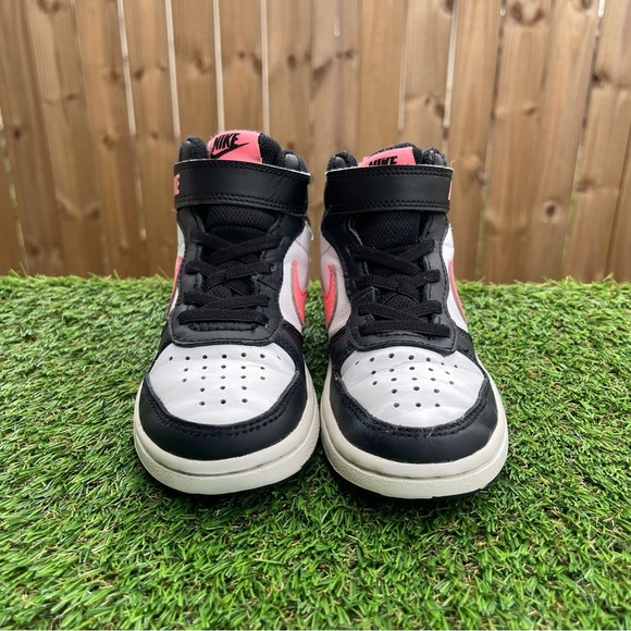 Nike Court Borough Mid 2 Black Pink Casual Shoes CD7783-005 Size 11C - Picture 4 of 6
